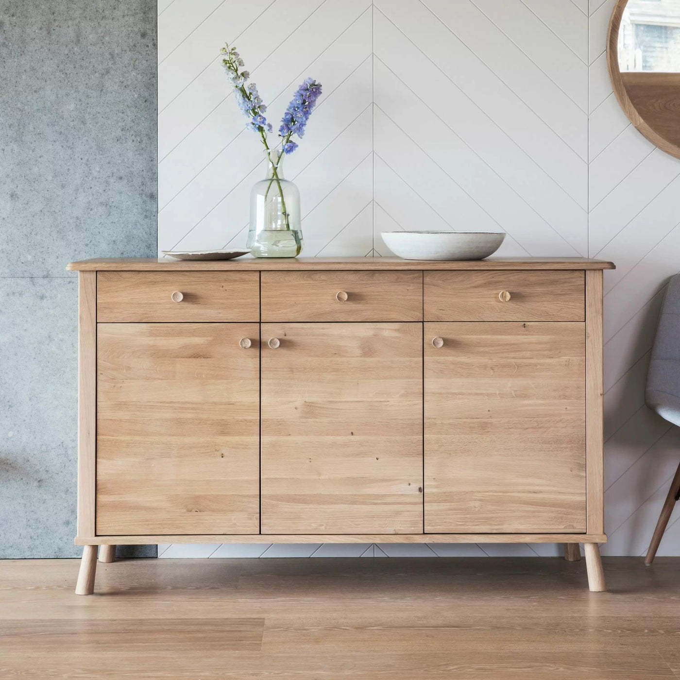 Bodhi Living Holbeach 3 Door 3 Drawer Sideboard House of Isabella UK