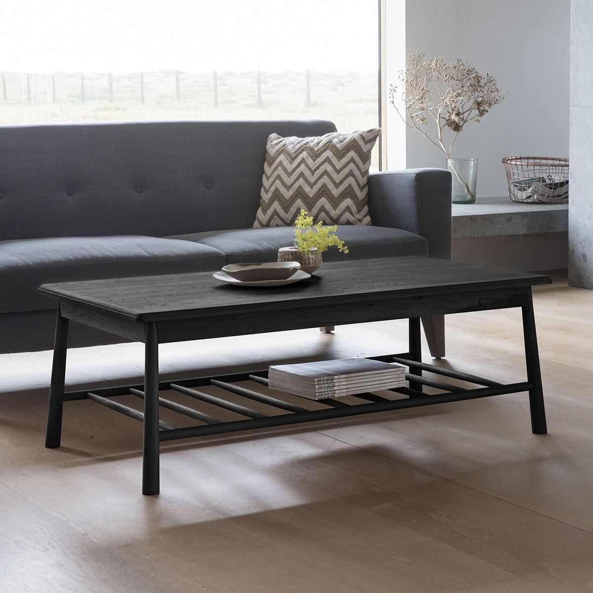 Holbeach Rectangle Coffee Table Black.