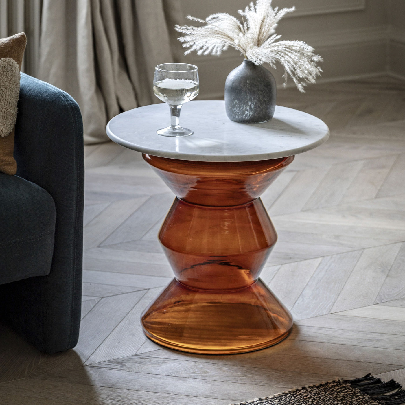 Bodhi Living Horwich Side Table Orange 510x510x510mm House of Isabella UK