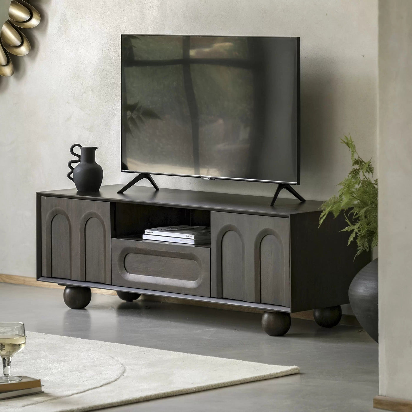 Bodhi Living Kilton Media Unit 1400x400x450mm House of Isabella UK