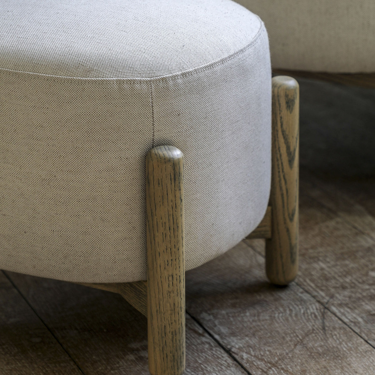 Knowle Footstool Natural.
