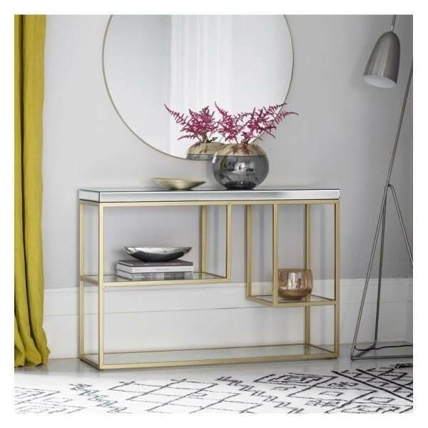 Exmoor Console Table Champagne W1200 x D360 x H820mm.