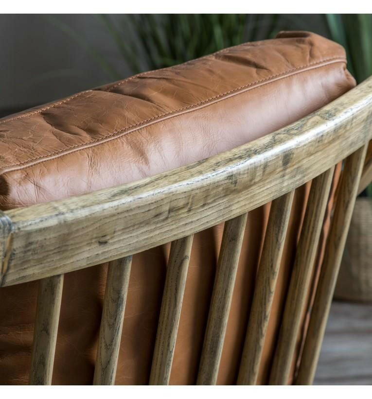 Fleet Armchair Brown Leather.