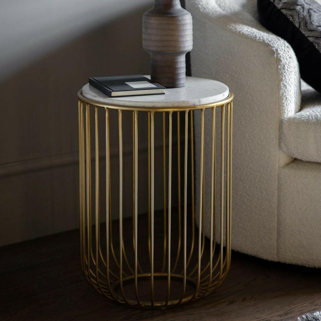 Forfar Side Table Gold.