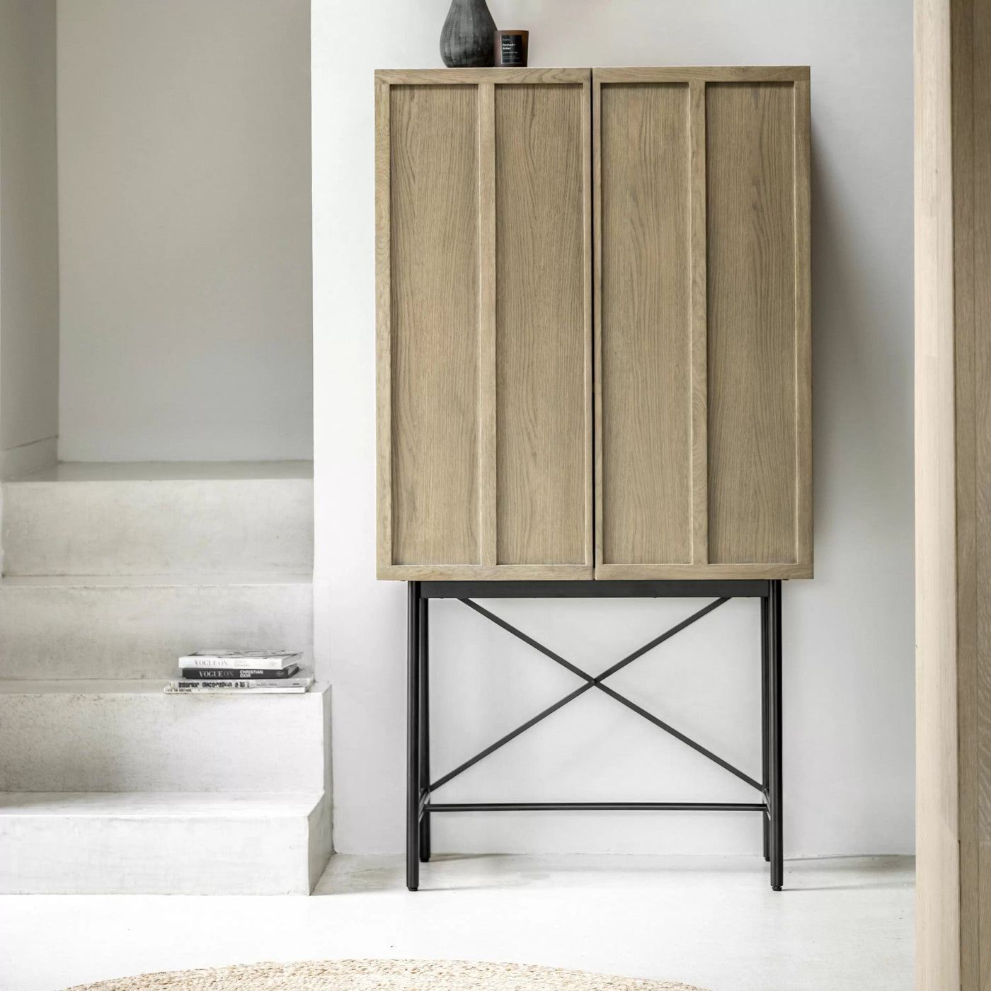 Bodhi Living Rosemergy 2 Door Cocktail Cabinet 850x400x1600mm House of Isabella UK