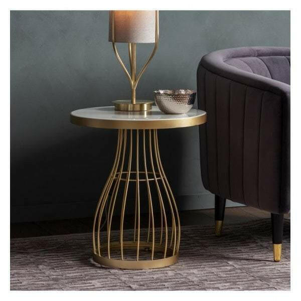 Greenley Side Table Champagne.