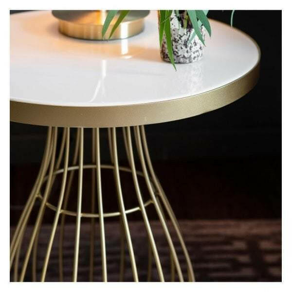 Greenley Side Table Champagne.