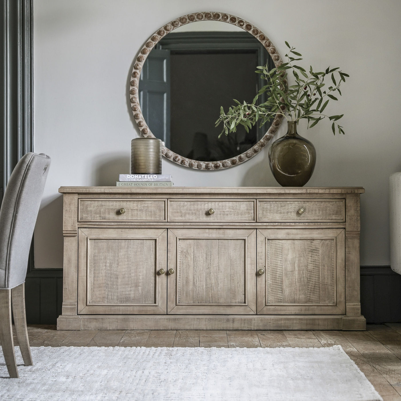 Bodhi Living Wakefield 3 Door 3 Drawer Sideboard 1730x475x800mm House of Isabella UK