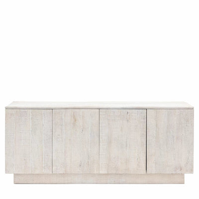 Bodhi Living Wolsty 4 Door Sideboard Whitewash 1700x450x700mm House of Isabella UK