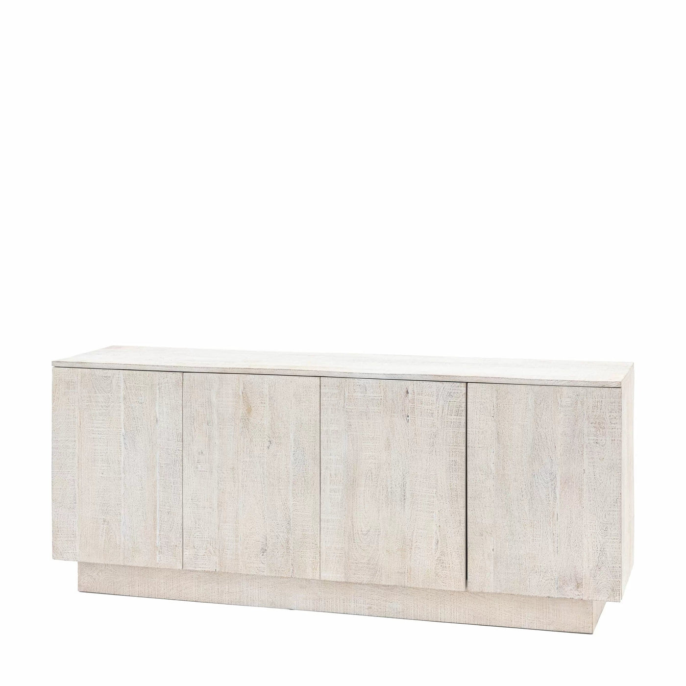 Bodhi Living Wolsty 4 Door Sideboard Whitewash 1700x450x700mm House of Isabella UK