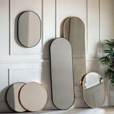 Bodhi Mirrors Boswyn Oval Gold Mirror - Small House of Isabella UK