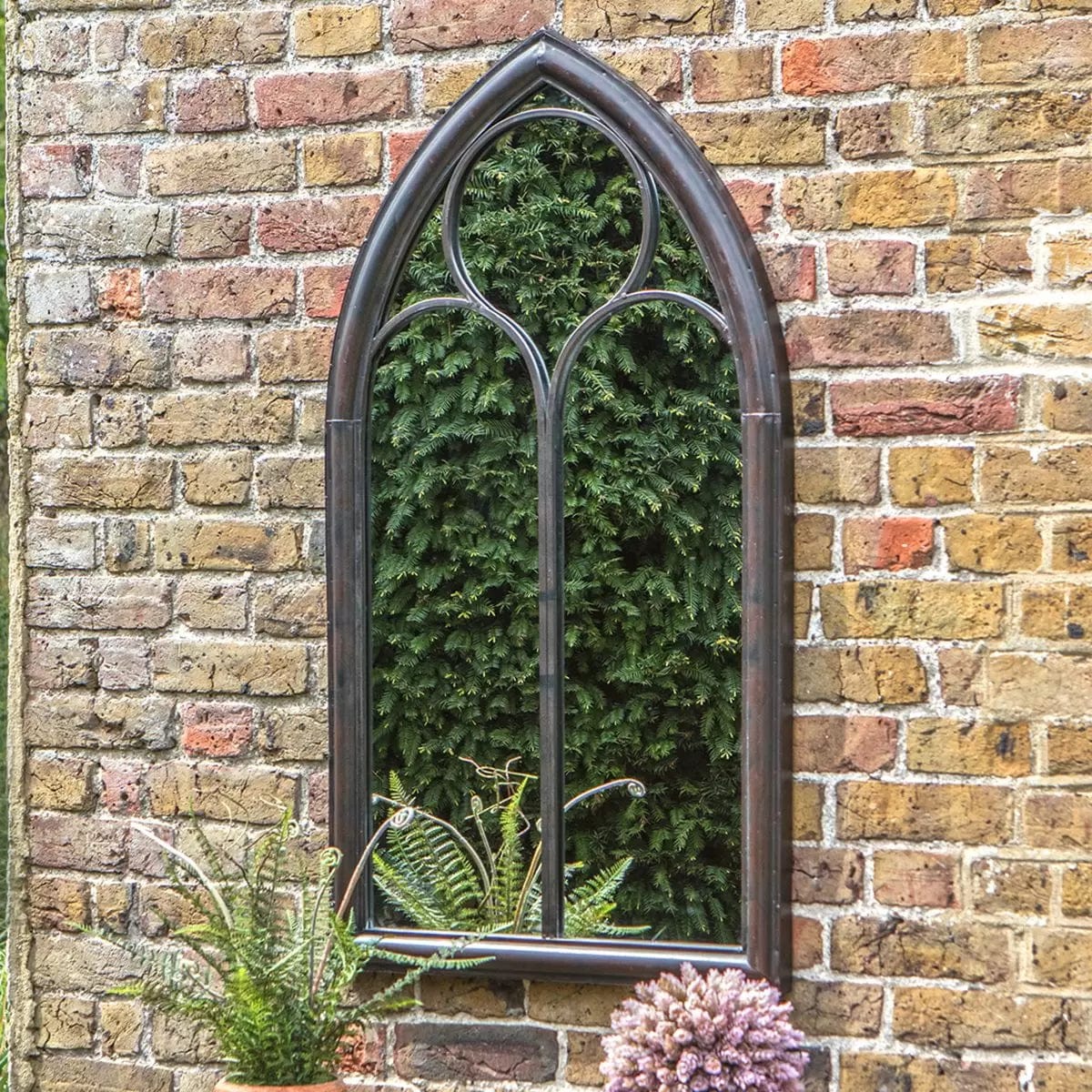 Bodhi Mirrors Downham Outdoor Mirror Noir 610x40x1120mm House of Isabella UK