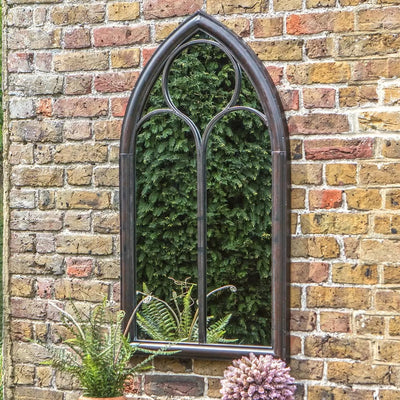 Bodhi Mirrors Downham Outdoor Mirror Noir 610x40x1120mm House of Isabella UK