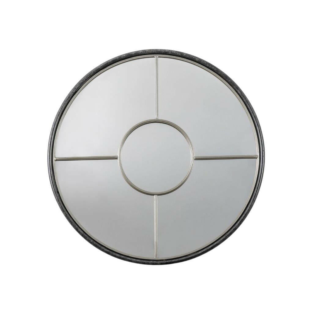 Fox Round Mirror Silver 800x35x800mm.