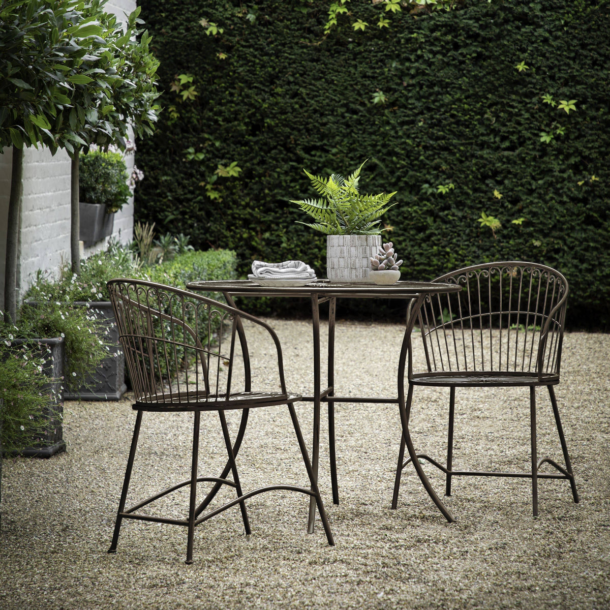 Gawcott 2 Seater Bistro Set - Noir.