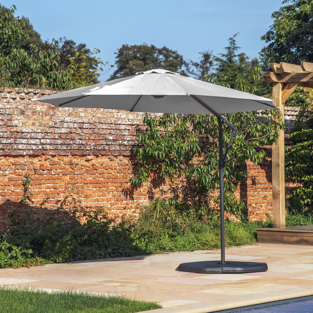 Heelands 3m Cantilever Parasol Grey.