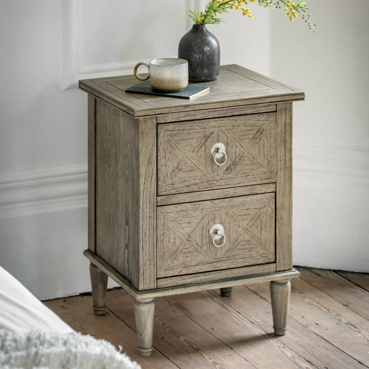 Dunbar 2 Drawer Bedside Table.