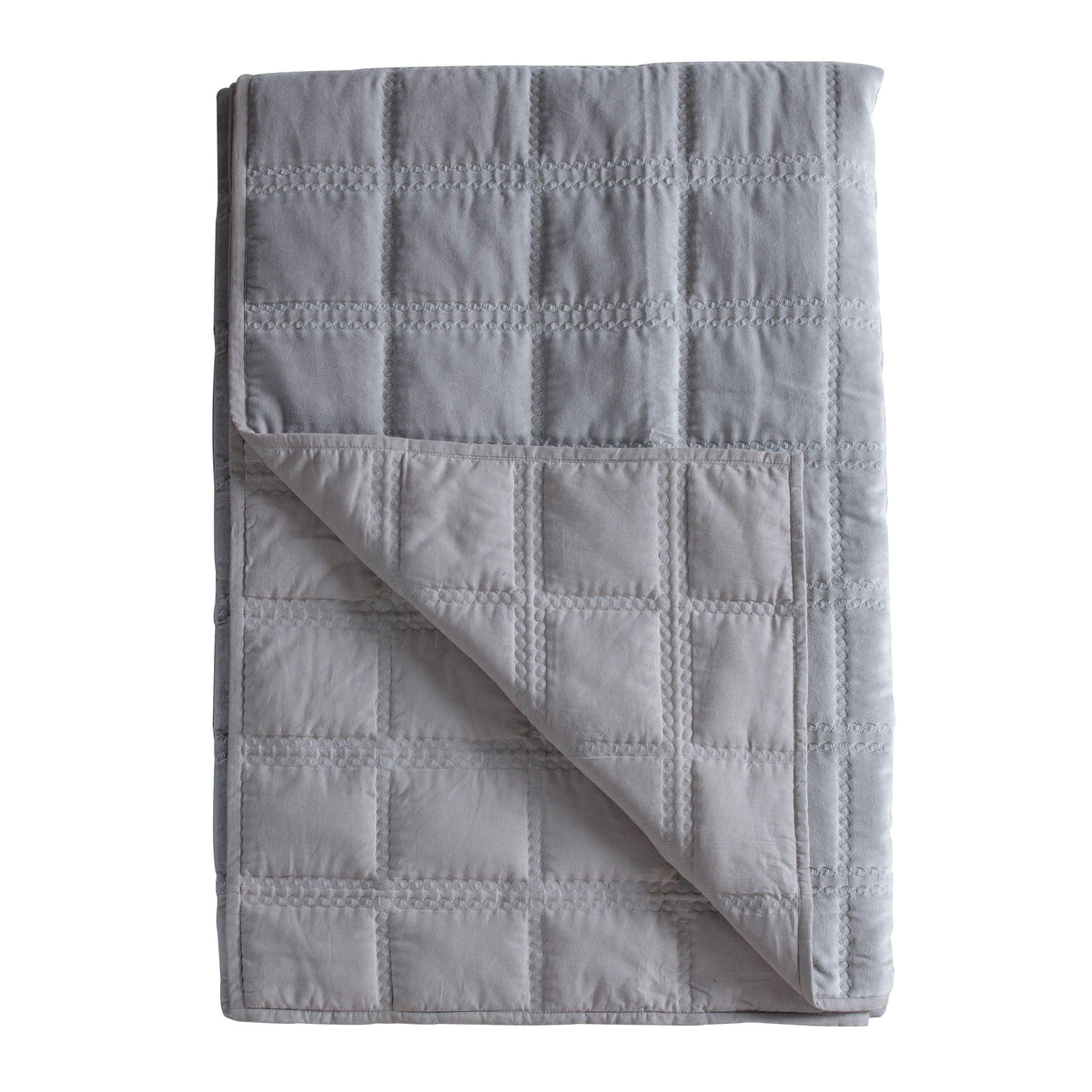 Felton Cotton Bedspread Grey.