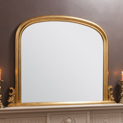 Bodhi Sleeping Hare Gold Overmantle Mirror 47"x37" House of Isabella UK