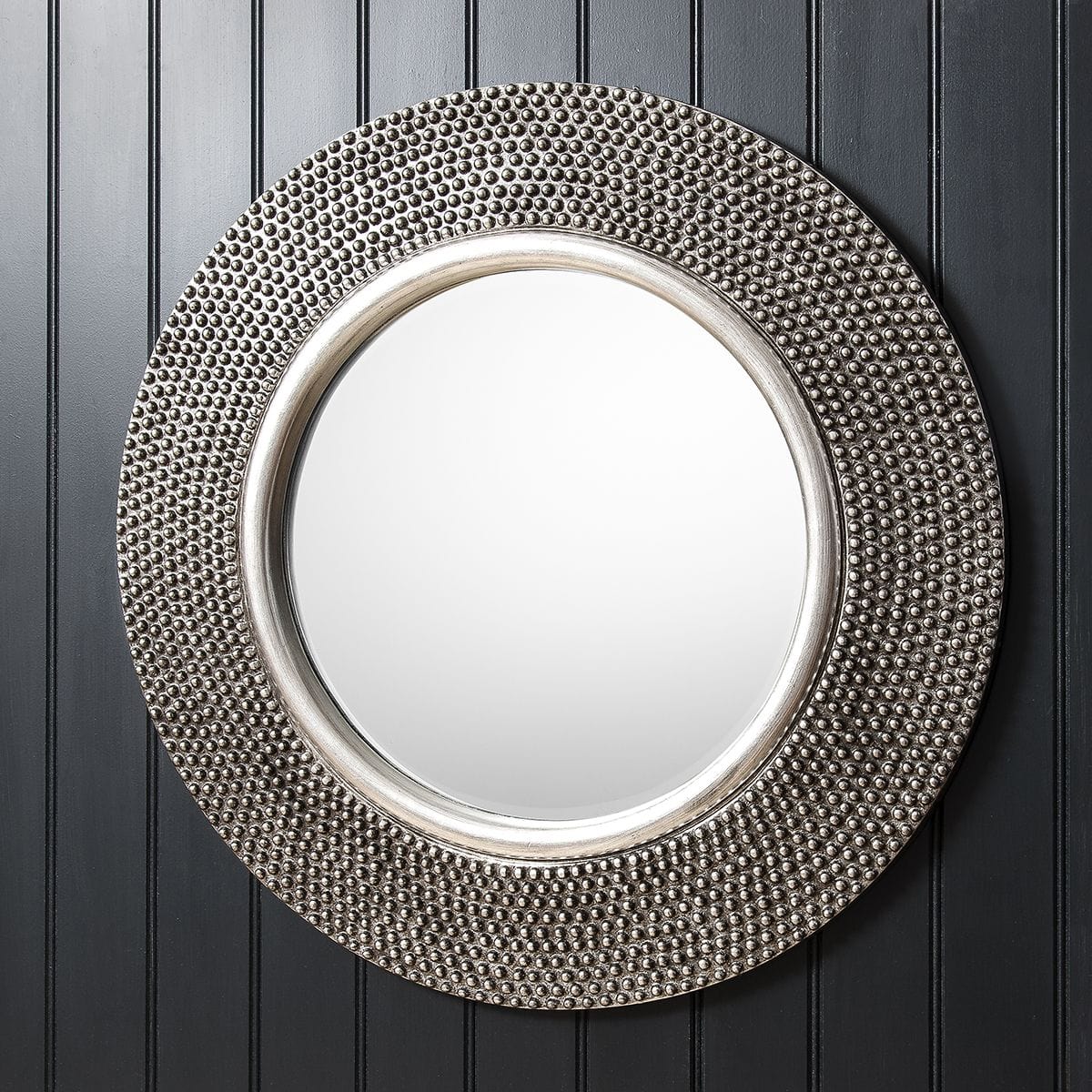 Bodhi Sleeping Hill Round Mirror Raised Bobble Finish 31.5" House of Isabella UK