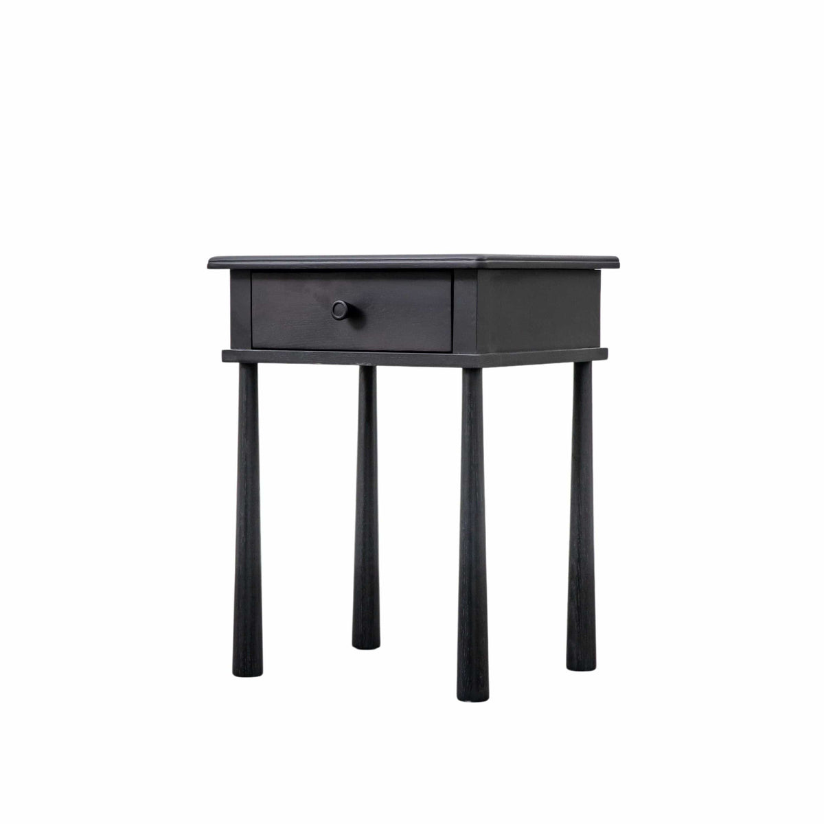 Holbeach 1 Drawer Bedside Black.