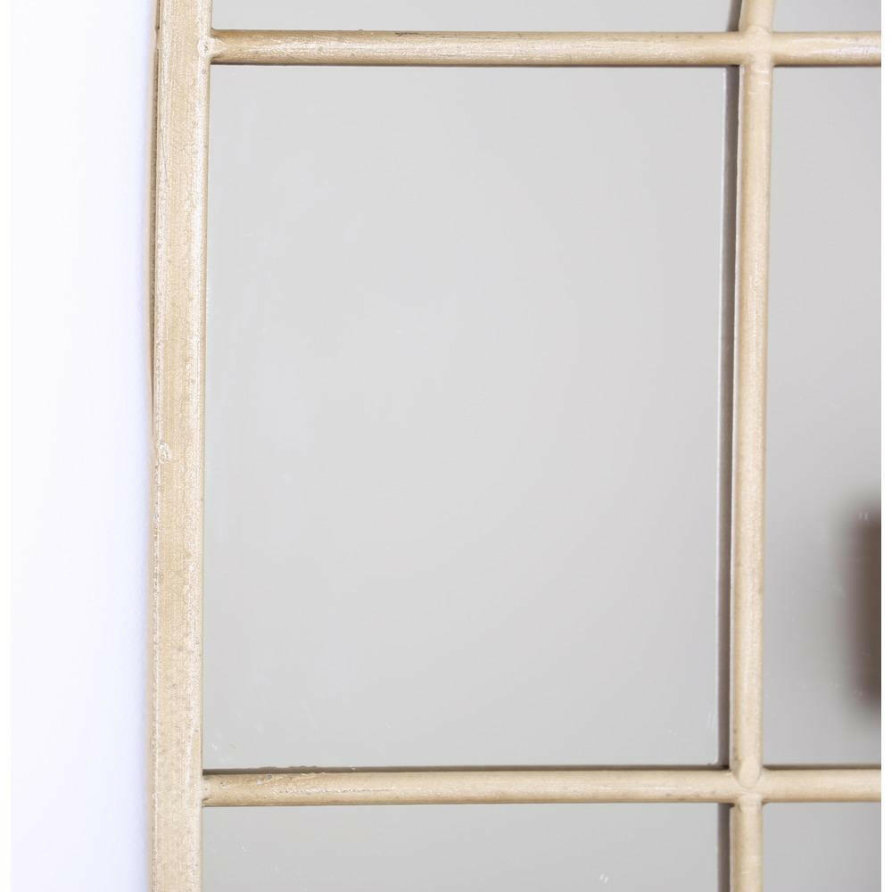 Colyton Cream Metal Window Mirror 35.5x23.5".