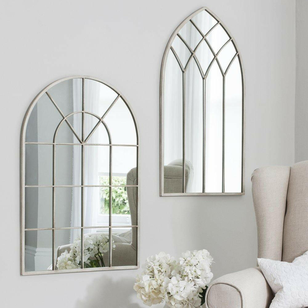 Colyton Cream Metal Window Mirror 35.5x23.5".