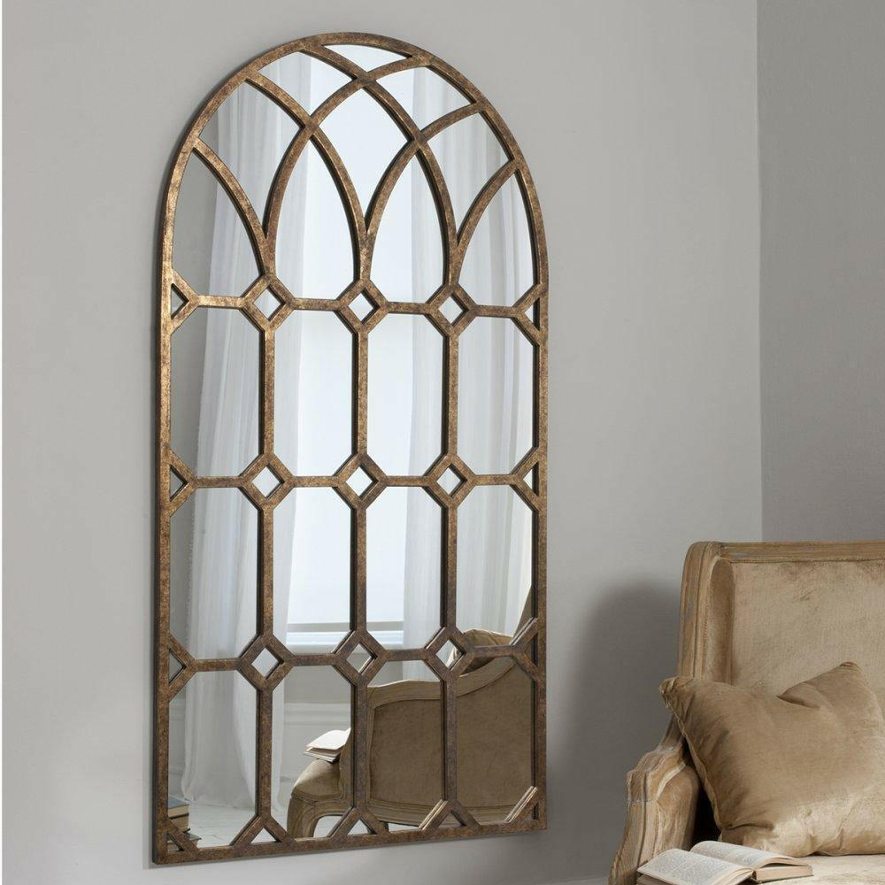 Connon Aged Bronze Window Mirror 59x31.5".