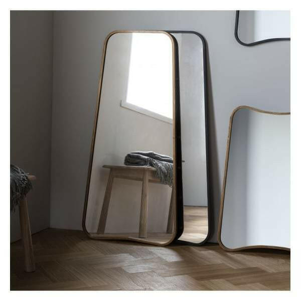 Coverack Black Leaner Mirror W585 x H1220mm.