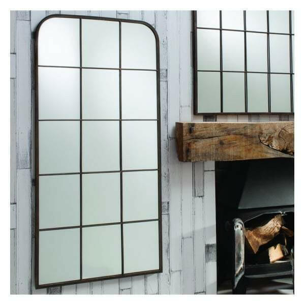 Foxhole Radius Top Rectangle Mirror Mesh Finish 50x24".