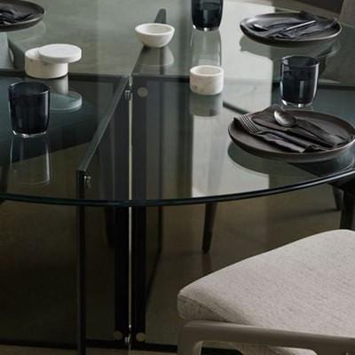 Caracole Dining Caracole 122cm Round 1.25cm Deep Flat Edge Glass Top Modern House of Isabella UK