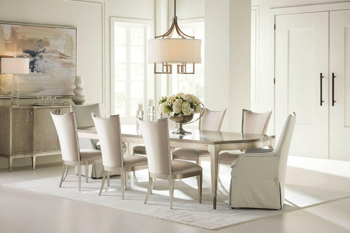 on a Silver Platter Dining Table.