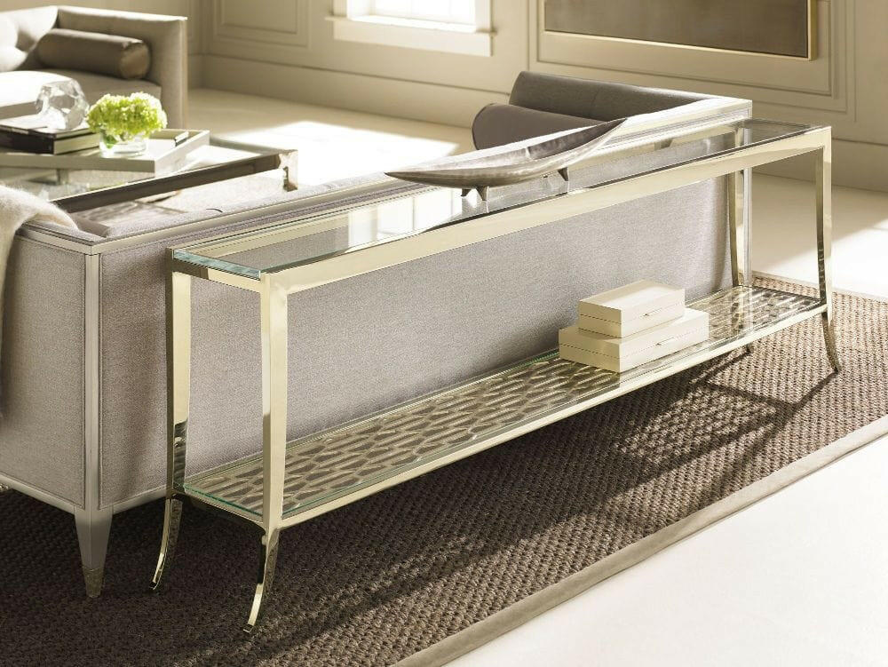 in a Holding Pattern Console Table.