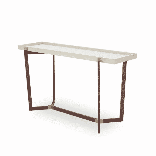 Hambledon Console - Cream Shagreen.