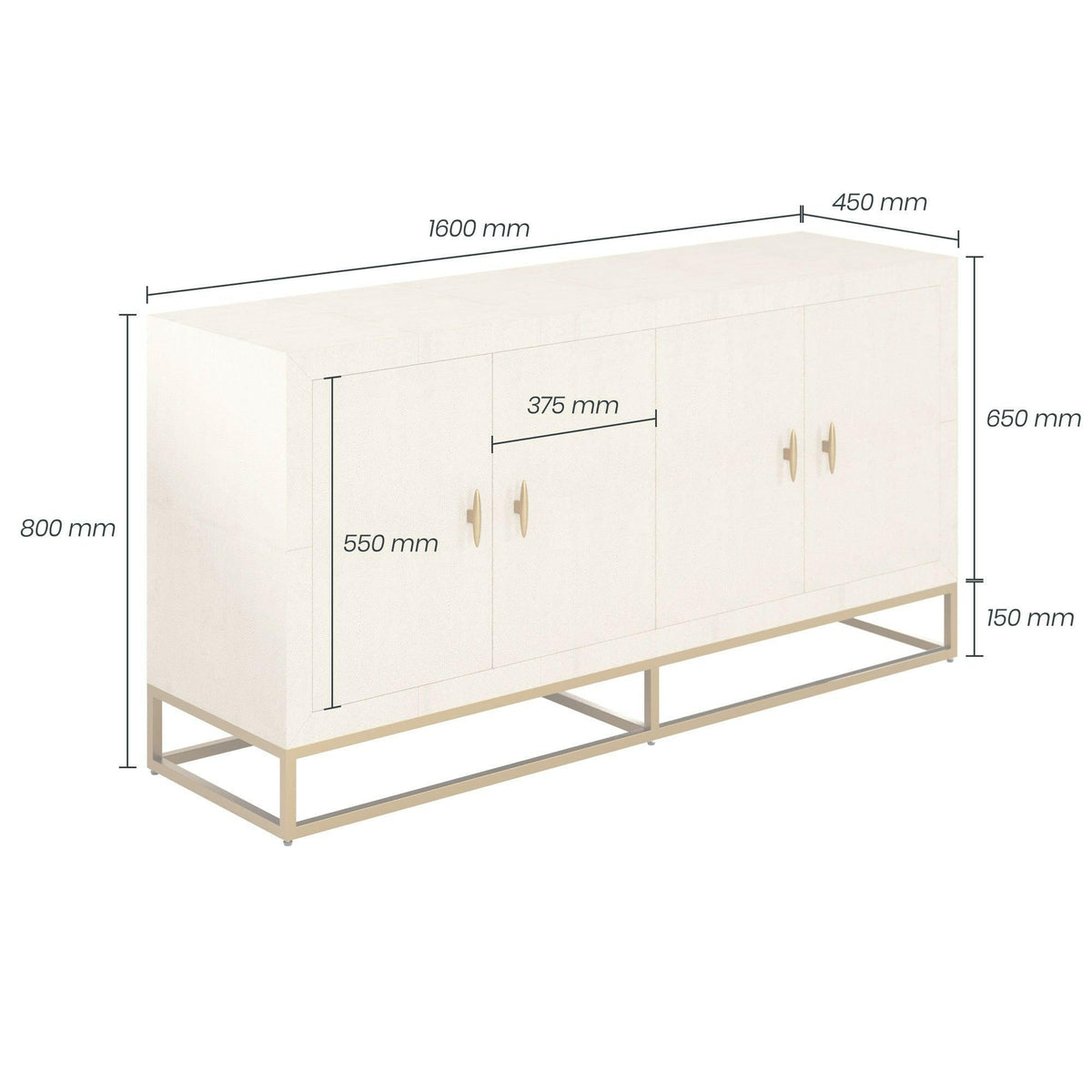 Hampton Sideboard - Ivory.