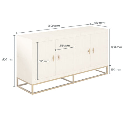 DI Designs Living Hampton Sideboard - Ivory House of Isabella UK