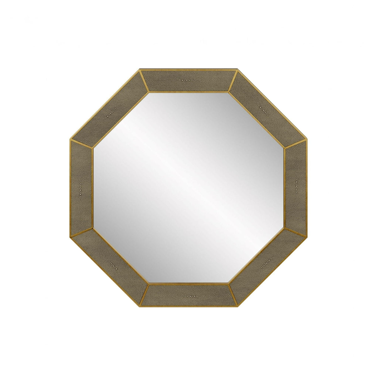 Hampton Mirror, Octagon - Grey Shagreen.