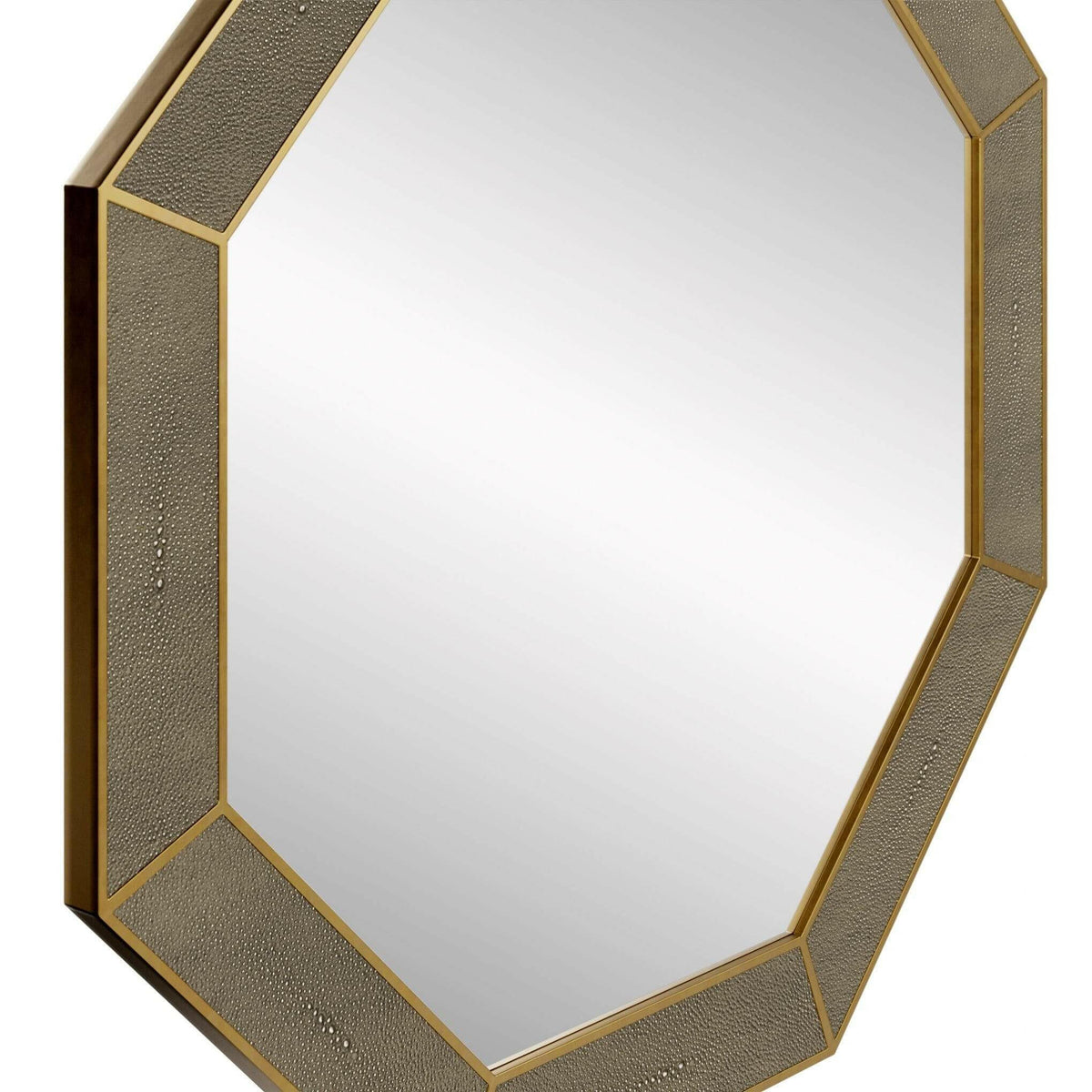 Hampton Mirror, Octagon - Grey Shagreen.