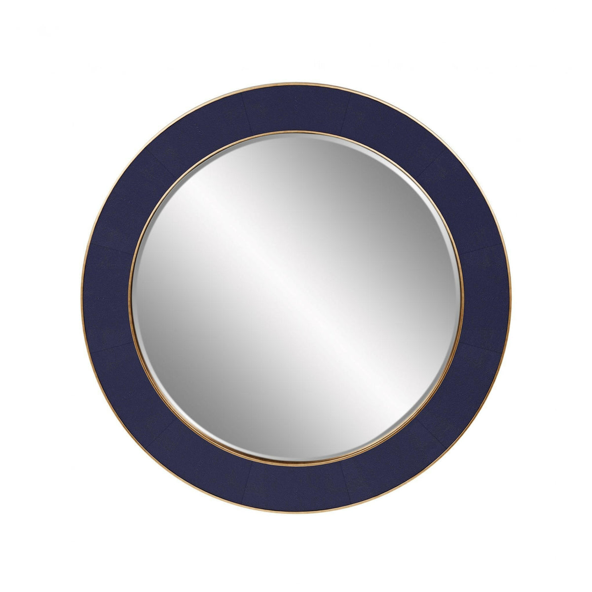 Willersley Blue Round Mirror.