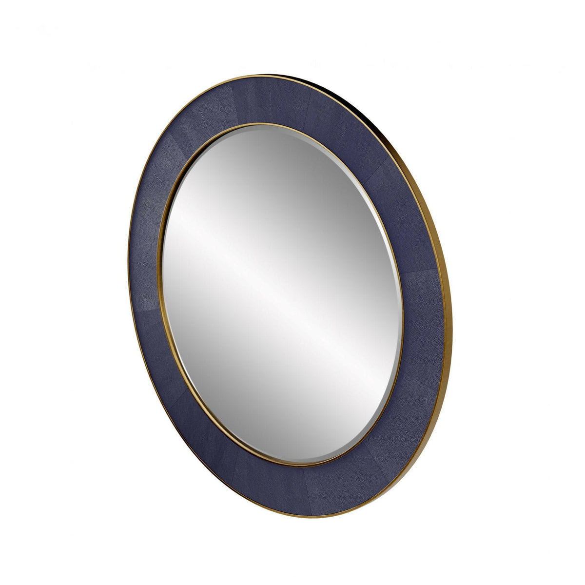 Willersley Blue Round Mirror.