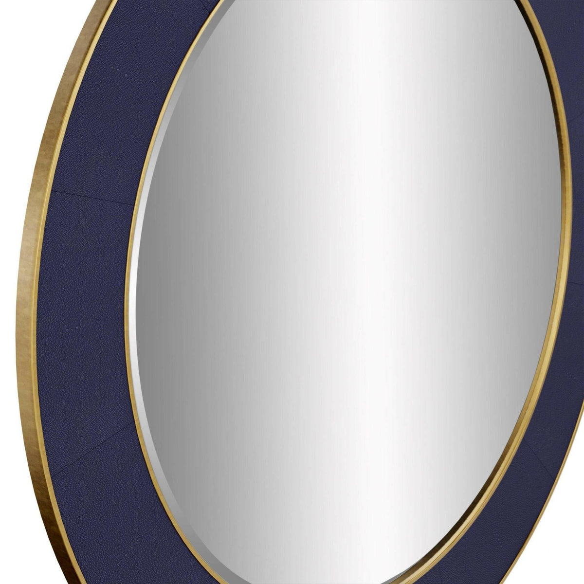 Willersley Blue Round Mirror.