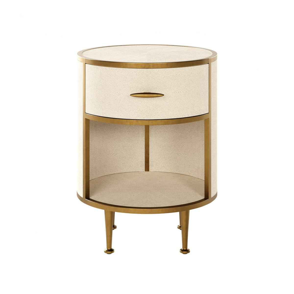 Hampton Bedside - Small Round Ivory.