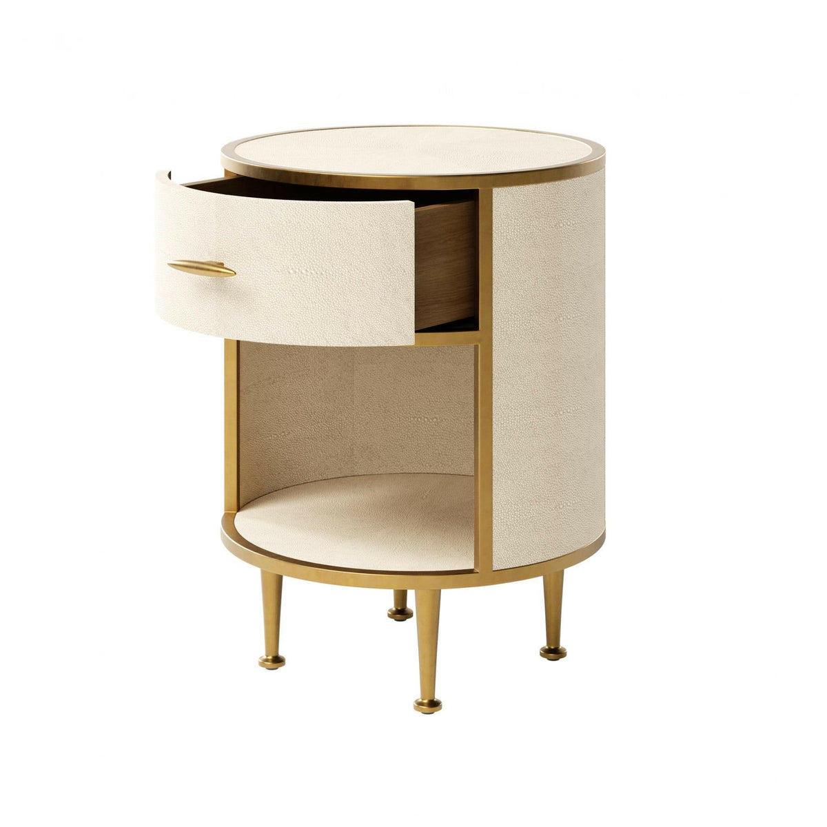 Hampton Bedside - Small Round Ivory.