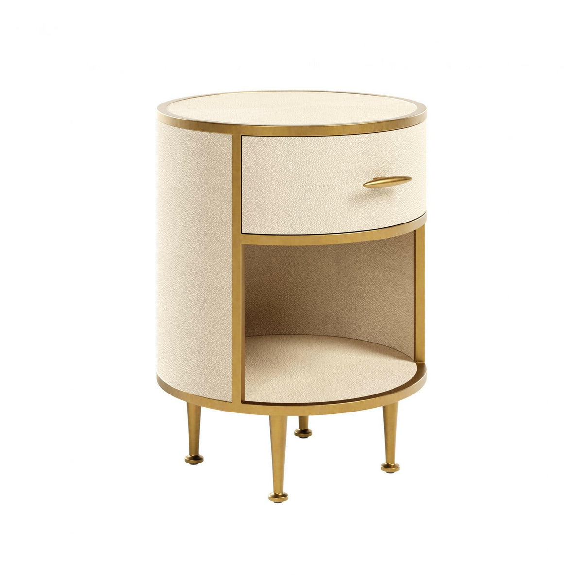 Hampton Bedside - Small Round Ivory.