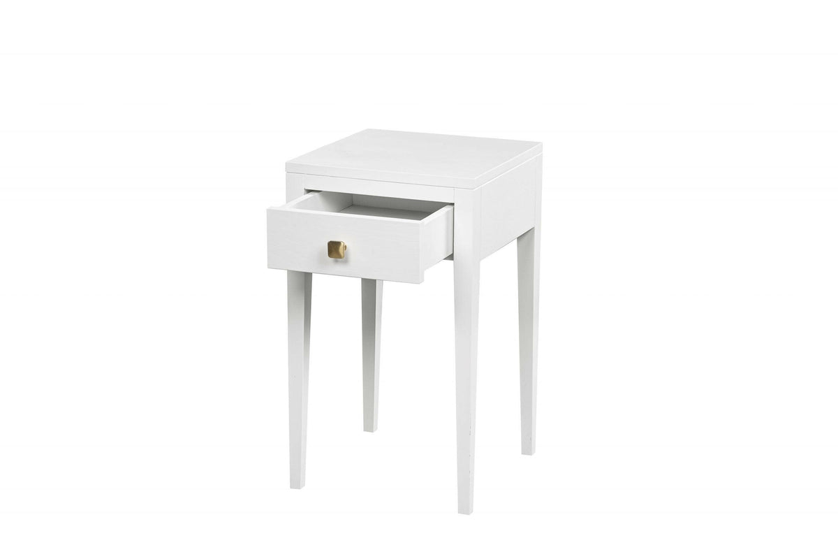 Radford Bedside - 1 Drawer - White.
