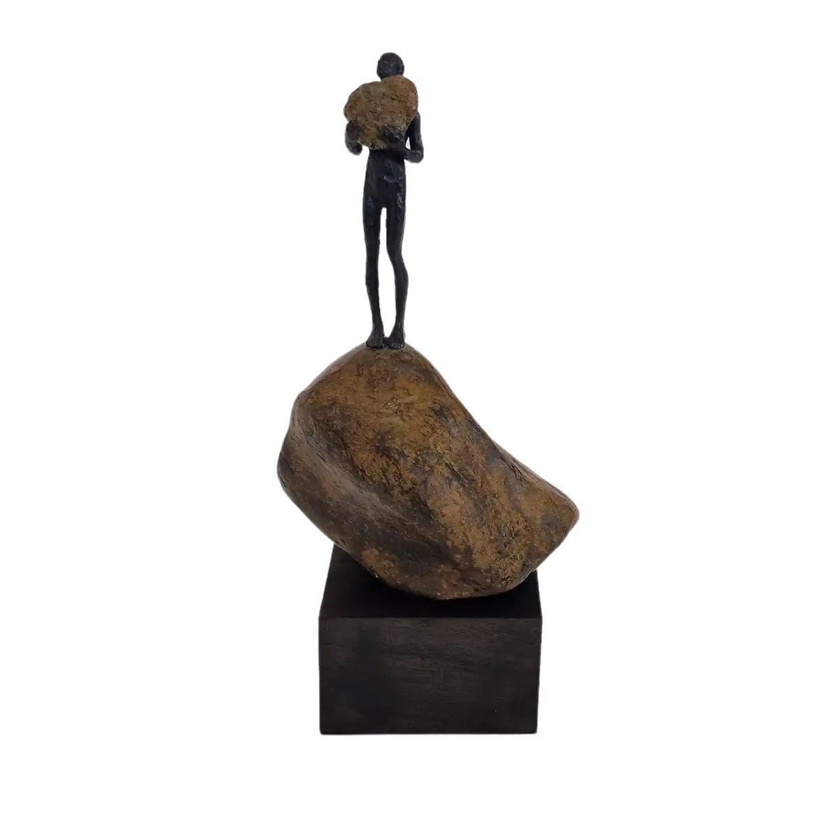 Eccotrading Design London Accessories Bronze Figure On Rock High House of Isabella UK