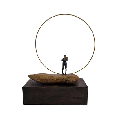 Eccotrading Design London Accessories Bronze Figure On Rock With Ring House of Isabella UK