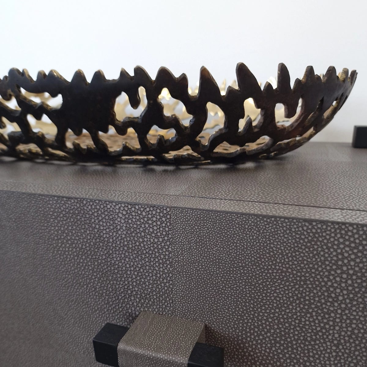 Bronze Oval Coral Bowl.