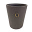 Cone Waste Bin Grey Shagreen Leather.