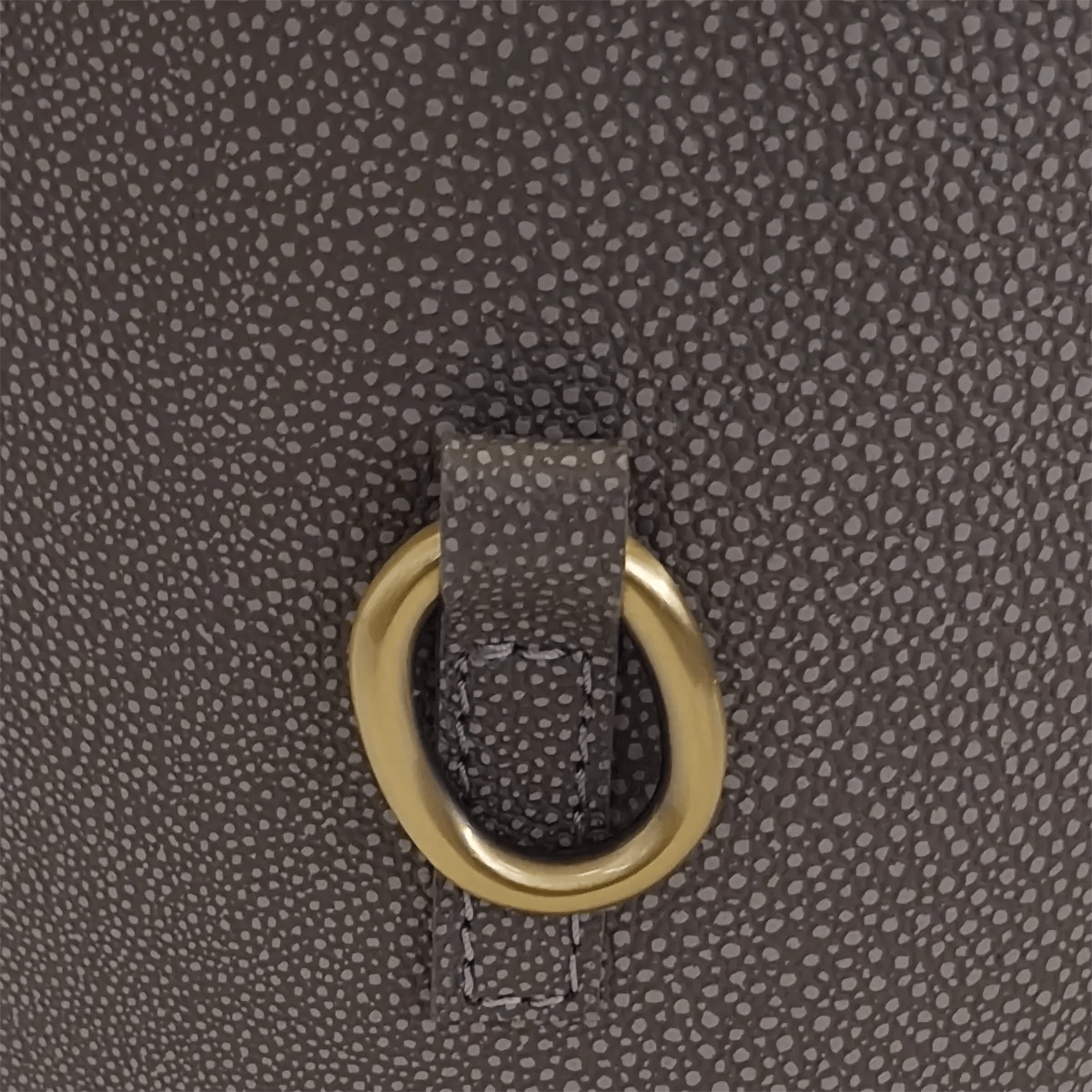 Cone Waste Bin Grey Shagreen Leather.